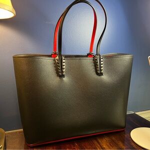 Christian Louboutin Black Cabata Calfskin Large Leather Tote